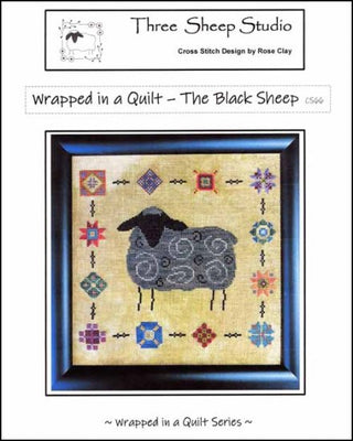 Wrapped in a Quilt: The Black Sheep Cross Stitch Pattern by Three Sheep Studio *NEW* - Premium Pattern, Cross Stitch from Three Sheep Studio - Just $12! Shop now at Crossed Hearts Needlework & Design