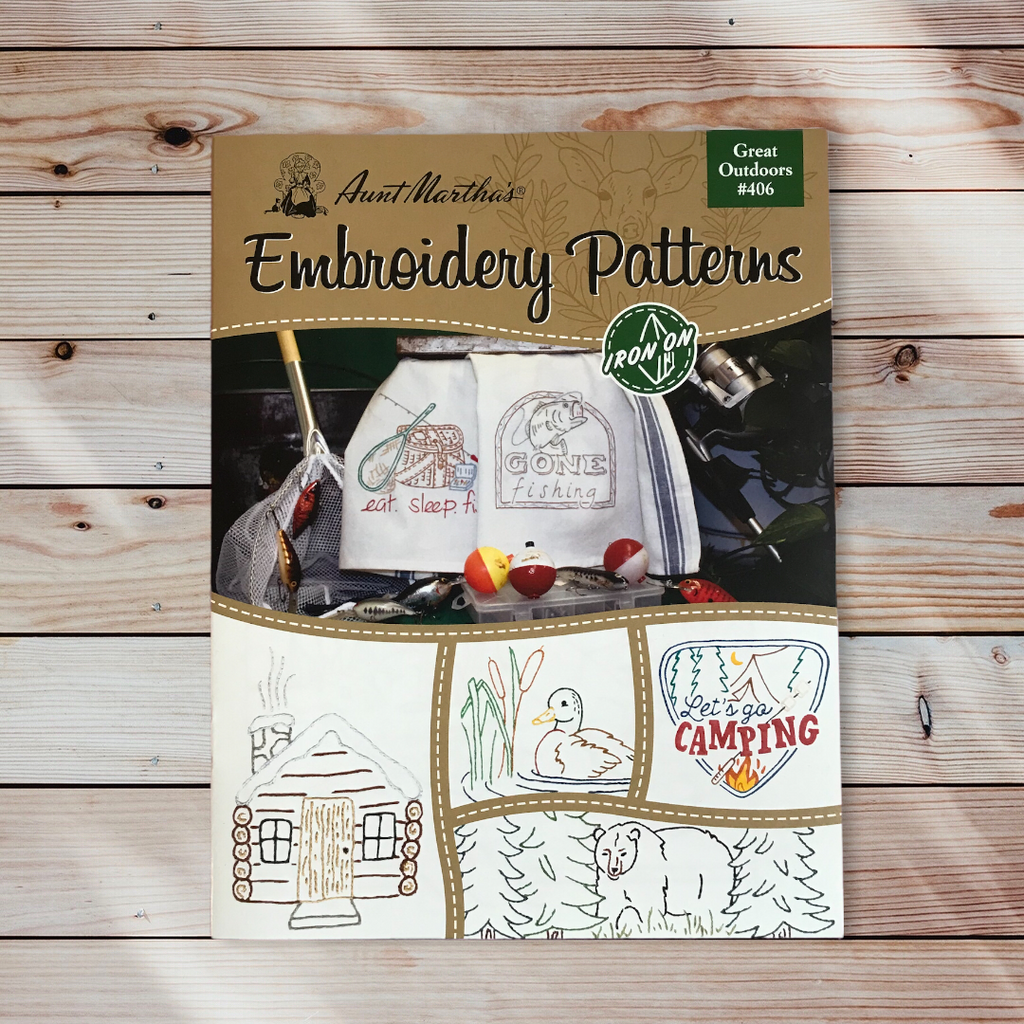 Great Outdoors #406 Embroidery Iron-on Transfer Pattern Book by Aunt M ...