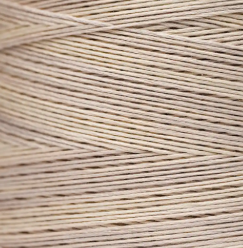Close-up of beige thread skein