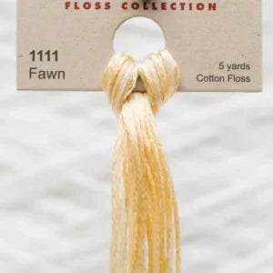 Light yellow skein of cotton floss labeled '1111 Fawn' 