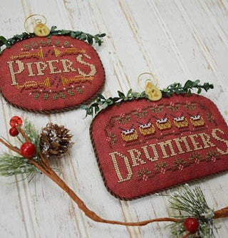 Pipers & Drummers: 12 Days Series Cross Stitch Pattern by Hands On Design - Premium Pattern, Cross Stitch from Hands On Design - Just $10! Shop now at Crossed Hearts Needlework & Design