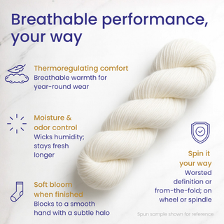 Undyed Merino Combed Wool Top