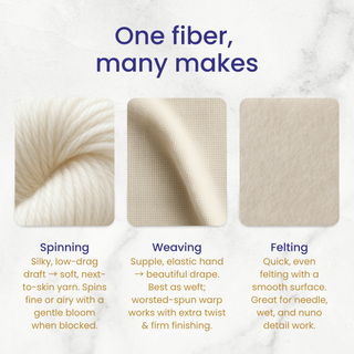 Undyed Merino Combed Wool Top