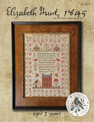 Elizabeth Hunt, 1845 Cross Stitch Pattern