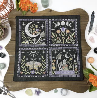 Night Signs Cross Stitch Pattern - Crossed Hearts Needlework & Design