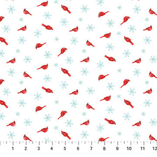 NC Cardinal Toss White Multi - Holly Jolly