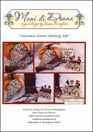 Autumn Colors Sewing Set Cross Stitch Pattern by Mani di Donna - Premium Pattern, Cross Stitch from Mani di Donna - Just $22! Shop now at Crossed Hearts Needlework & Design