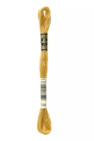 DMC 0729 Six-Strand Floss - Premium Thread & Floss from DMC® - Just $0.66! Shop now at Crossed Hearts Needlework & Design