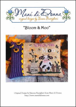 Bloom & Moo Cross Stitch Pattern by Mani di Donna - Premium Pattern, Cross Stitch from Mani di Donna - Just $10! Shop now at Crossed Hearts Needlework & Design
