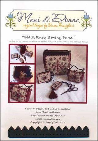 Black Ruby Sewing Purse Cross Stitch Pattern by Mani di Donna - Premium Pattern, Cross Stitch from Mani di Donna - Just $26! Shop now at Crossed Hearts Needlework & Design