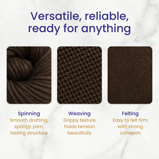 Natural Brown Corriedale Cross Combed Wool Top