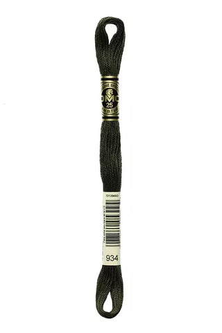 DMC 0934 Six-Strand Floss - Premium Thread & Floss from DMC® - Just $0.66! Shop now at Crossed Hearts Needlework & Design