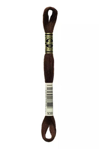 DMC 0938 Six-Strand Floss - Premium Thread & Floss from DMC® - Just $0.66! Shop now at Crossed Hearts Needlework & Design