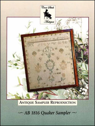 AB 1816 Quaker Sampler Cross Stitch Pattern by Cross Stitch Antiques - Premium Pattern, Cross Stitch from Cross Stitch Antiques - Just $22! Shop now at Crossed Hearts Needlework & Design