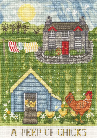 A Peep of Chicks Counted Cross Stitch Kit by Bothy Threads XDD12