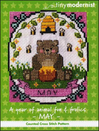 A Year Of Animal Fun & Frolics: May Cross Stitch Pattern - Premium Pattern, Cross Stitch from Tiny Modernist - Just $6! Shop now at Crossed Hearts Needlework & Design