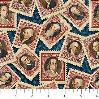 America 250 - Stonehenge DP28369-49 Cotton 44"/45" Fabric Per Yard