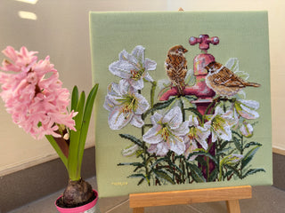 Among the Lilies Needlecraft Kit by Merejka - Premium Needlecraft Kit from Merejka - Just $44.10! Shop now at Crossed Hearts Needlework & Design