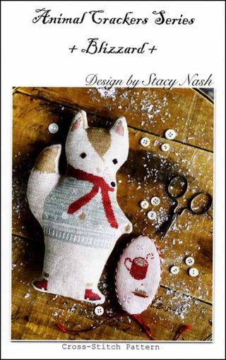 Animal Cracker Series: Blizzard Cross Stitch Pattern by Stacy Nash Primitives - Premium Pattern, Cross Stitch from Stacy Nash Designs - Just $12! Shop now at Crossed Hearts Needlework & Design