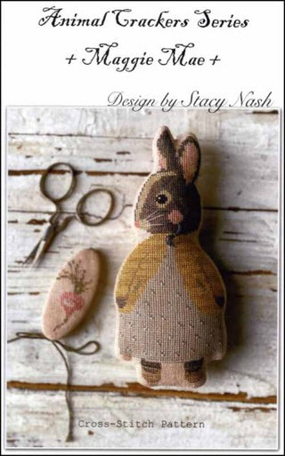 Animal Cracker Series: Maggie Mae Cross Stitch Pattern by Stacy Nash Primitives - Premium Pattern, Cross Stitch from Stacy Nash Designs - Just $12! Shop now at Crossed Hearts Needlework & Design