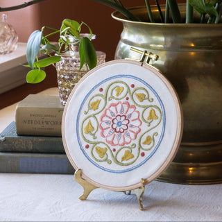 Arcadian Rose stick-and-stitch
