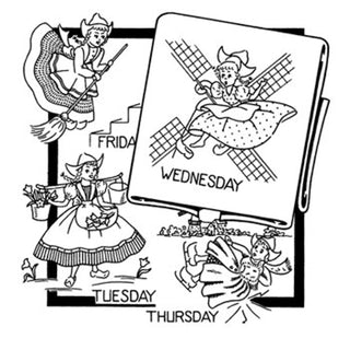 Dutch Girl Tea Towel #3597 Vintage Embroidery Iron-On Transfer Pattern by Aunt Martha's® - Premium Transfer Patterns from Aunt Martha's® - Just $2.25! Shop now at Crossed Hearts Needlework & Design