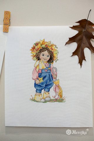 Autumn Girl Needlecraft Kit by Merejka