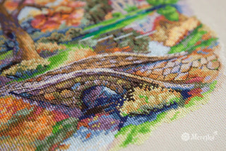 Autumn Landscape Needlecraft Kit by Merejka - Premium Needlecraft Kit from Merejka - Just $37.80! Shop now at Crossed Hearts Needlework & Design