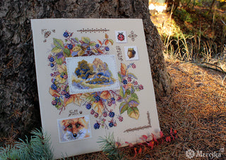 Autumn Sampler Needlecraft Kit by Merejka - Premium Needlecraft Kit from Merejka - Just $47.70! Shop now at Crossed Hearts Needlework & Design
