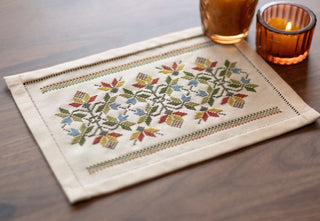BitKit Little Leaves cross stitch folk embroidery kit