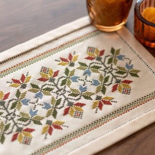 BitKit Little Leaves cross stitch folk embroidery kit