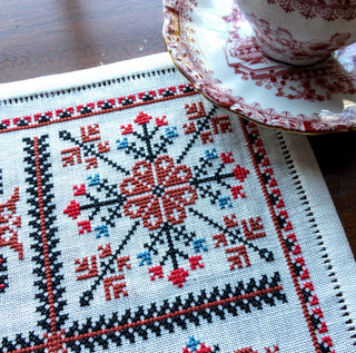 Balkan Quartet cross stitch folk embroidery kit