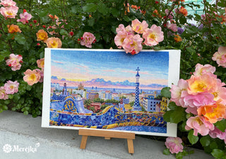 Barcelona: Park Güell Needlecraft Kit by Merejka - Premium Needlecraft Kit from Merejka - Just $57.60! Shop now at Crossed Hearts Needlework & Design
