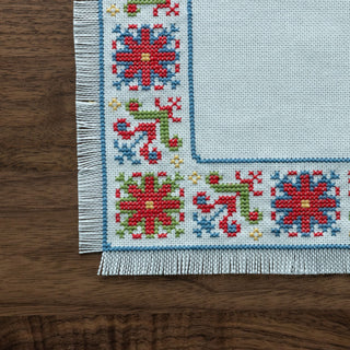 BitKit Mykonos Meadow cross stitch folk embroidery kit