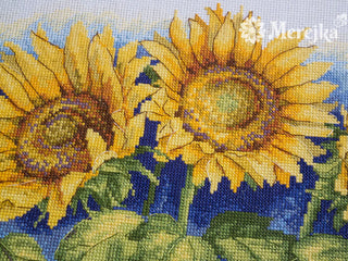 Bright Sunflowers Needlecraft Kit by Merejka - Premium Needlecraft Kit from Merejka - Just $39.60! Shop now at Crossed Hearts Needlework & Design