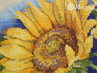 Bright Sunflowers Needlecraft Kit by Merejka - Premium Needlecraft Kit from Merejka - Just $39.60! Shop now at Crossed Hearts Needlework & Design