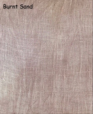 A close-up of a woven fabric texture in a warm light tan color labeled 'Burnt Sand' in the top left corner.
