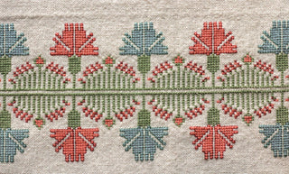 Calliope's Meadow cross stitch folk embroidery kit