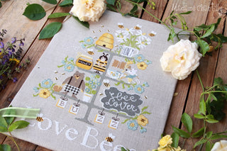 Celebrate The Bees Cross Stitch Pattern by Madame Chantilly - Premium Pattern, Cross Stitch from Madame Chantilly - Just $15.88! Shop now at Crossed Hearts Needlework & Design