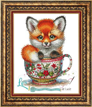 Christmas Animal Cup Fox Cross Stitch Pattern by Les Petites Croix de Lucie - Premium Pattern, Cross Stitch from Les Petites Croix de Lucie - Just $17.60! Shop now at Crossed Hearts Needlework & Design