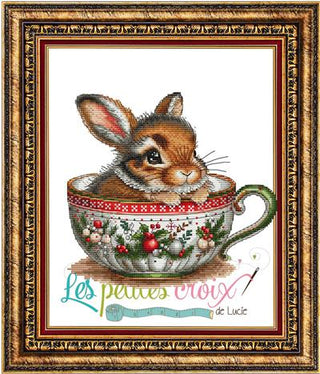 Christmas Animal Cup Rabbit Cross Stitch Pattern by Les Petites Croix de Lucie - Premium Pattern, Cross Stitch from Les Petites Croix de Lucie - Just $17.60! Shop now at Crossed Hearts Needlework & Design