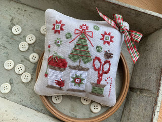 Christmas Spools Pinkeep | Cross Stitch Pattern by Stiches by Ethel