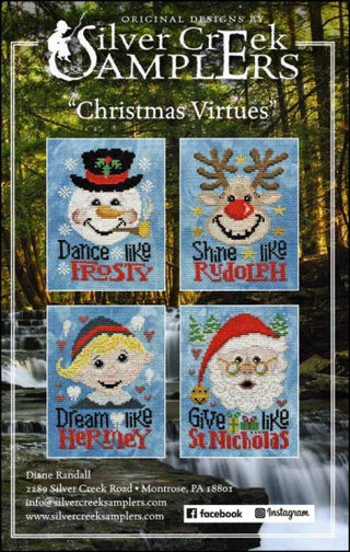Christmas Virtues Cross Stitch Pattern by Silver Creek Sampler - Premium Pattern, Cross Stitch from Silver Creek Samplers - Just $15! Shop now at Crossed Hearts Needlework & Design