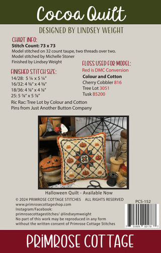 Cocoa Quilt Cross Stitch Pattern by Primrose Cottage Stitches