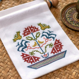 'NEW! Corfu Wildflowers Mini Wall Hanging Cross Stitch Kit