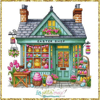 Easter Shop Cross Stitch Pattern by Les Petites Croix de Lucie - Premium Pattern, Cross Stitch from Les Petites Croix de Lucie - Just $17.60! Shop now at Crossed Hearts Needlework & Design