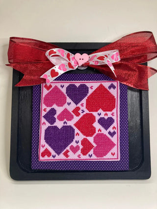 February - Hearts: All Piled Up Series Cross Stitch Pattern by Ladybug Stitches *NEW* - Premium Pattern, Cross Stitch from Ladybug Stitches - Just $6! Shop now at Crossed Hearts Needlework & Design