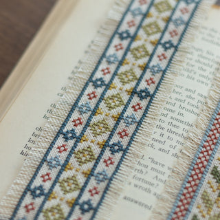 Folk Fabric Sampler Ivory cross stitch kit