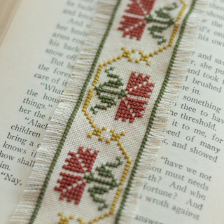 Folk Fabric Sampler Ivory cross stitch kit