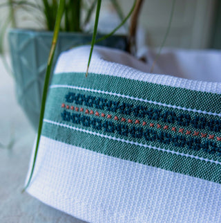 Folk Flourish Geometrics cross stitch folk embroidery kit